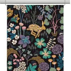 Arvidssons textil Panelgardiner|Lyckeflykt svart panelgardiner