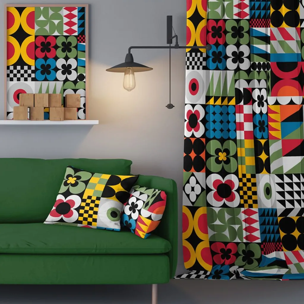 Nordisk Textil Gardiner Mönstrade|Maxi block gardiner