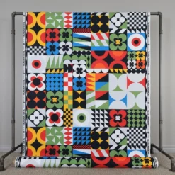 Nordisk Textil Gardintyger Mönstrade|Maxi Blocks tyg – djärv geometrisk design för moderna interiörer