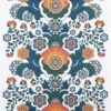 Nordisk Textil Bordsduk|Maxi kurbits petrol-orange bordsduk