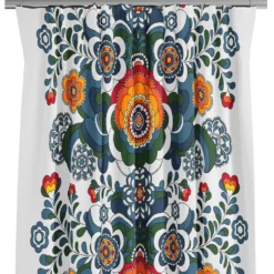 Nordisk Textil Gardiner Mönstrade|Maxi kurbits petrol-orange gardiner