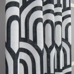 Nordisk Textil Gardiner Mönstrade|Metro gardiner – Grafisk svartvit gardin med modern design