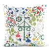 Arvidssons textil Mönstrade Kuddfodral|Midsommardans vit kuddfodral