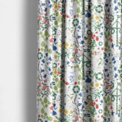 Arvidssons textil Gardintyger Mönstrade|Arvidssons Textil|Midsommardans vit tyg