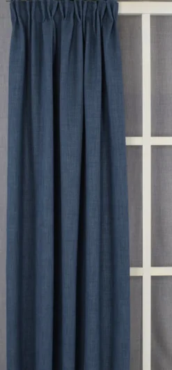 Gardiner Enfärgade|Milo denim gardiner – Tidlös design med fin struktur