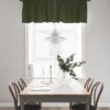 Nordisk Textil Julgardiner|Gardinkappor Enfärgade|Milo skogsgrön gardinkappa metervara – Tidlös design med fin struktur