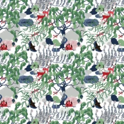 Arvidssons textil Gardintyger Mönstrade|Arvidssons Textil|Mimers brunn grön tyg