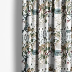 Arvidssons textil Gardiner Mönstrade|Mimers källa turkos gardiner