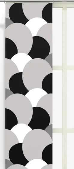 Arvidssons textil Panelgardiner|Månväven svart panelgardiner