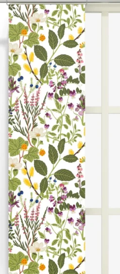 Arvidssons textil Panelgardiner|Ångermanland panelgardiner med botaniskt mönster