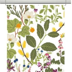 Arvidssons textil Panelgardiner|Ångermanland panelgardiner med botaniskt mönster