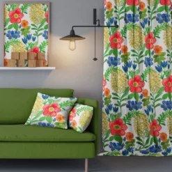 Arvidssons textil Gardiner Mönstrade|Ängsdröm offwhite-multi gardiner