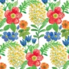 Arvidssons textil Gardintyger Mönstrade|Arvidssons Textil|Ängsdröm offwhite-multi tyg