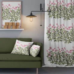 Arvidssons textil Gardintyger Mönstrade|Arvidssons Textil|Ängsmark rosa tyg