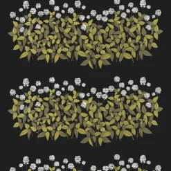 Arvidssons textil Gardintyger Mönstrade|Arvidssons Textil|Ängsmark svart tyg