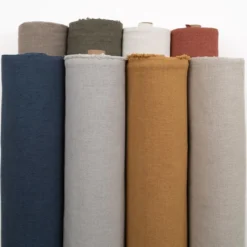 Nordisk Textil Enfärgade Möbeltyger|Normandie Möbeltyg Grön – Slitstarkt med Linne-look