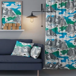 Arvidssons textil Gardintyger Mönstrade|Arvidssons Textil|Norrland turkos tyg