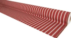 Nordisk Textil Randiga Möbeltyger|Rutor & Ränder|Norwich röd tyg med vita ränder