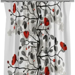 Arvidssons textil Gardiner Mönstrade|Ofelia röd gardiner