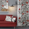 Arvidssons textil Gardintyger Mönstrade|Arvidssons Textil|Ofelia röd tyg