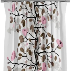 Arvidssons textil Gardiner Mönstrade|Ofelia rosa gardiner