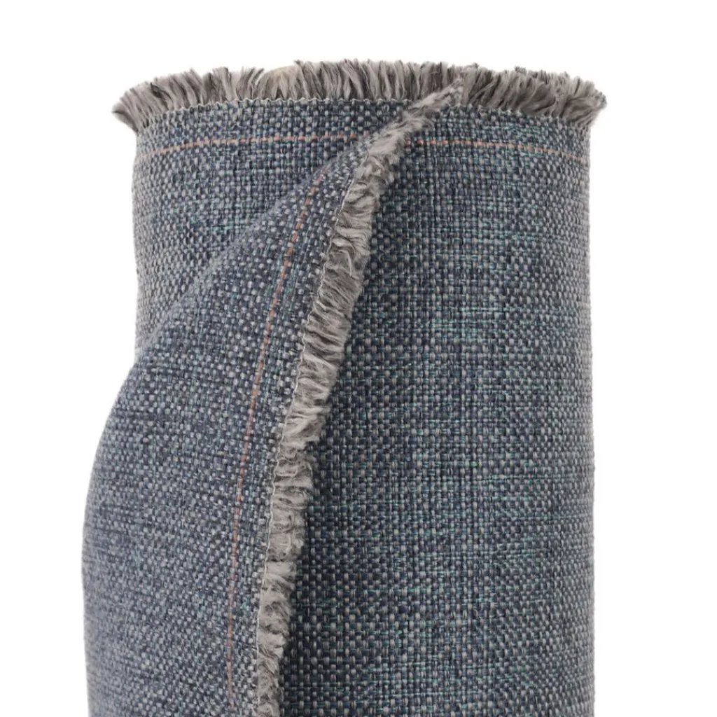 Nordisk Textil Enfärgade Möbeltyger|Omega Blå - Slitstarkt och vävt möbeltyg med melerad struktur