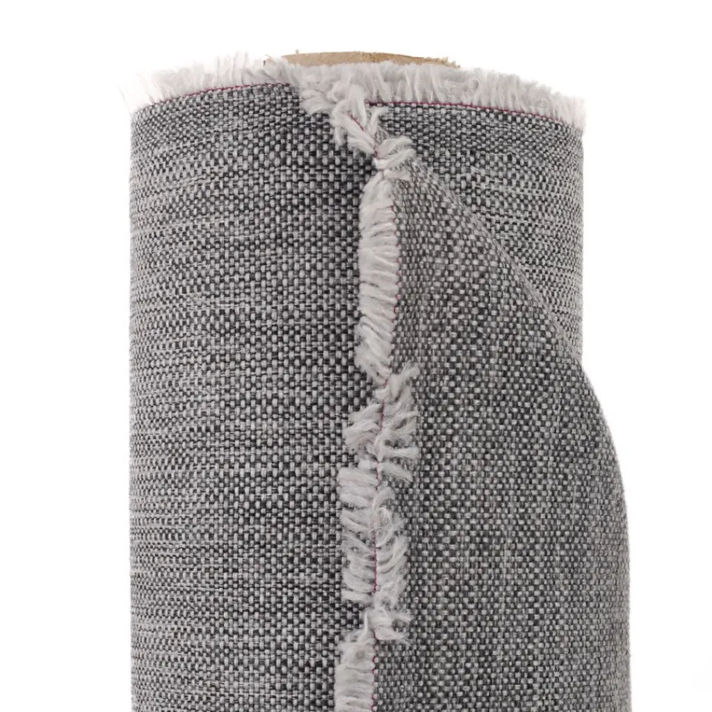 Nordisk Textil Enfärgade Möbeltyger|Omega Grå - Slitstarkt och vävt möbeltyg med melerad struktur