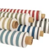 Nordisk Textil Randiga Möbeltyger|Rutor & Ränder|Oxford vit och grön blockrandigt tyg
