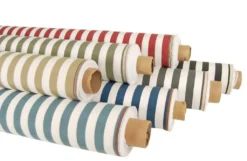 Nordisk Textil Randiga Möbeltyger|Rutor & Ränder|Oxford vit och röd blockrandigt tyg