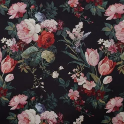Blommiga Möbeltyger|Mönstrade Möbeltyger|Painted vintage bouquet möbeltyg