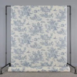Nordisk Textil Gardintyger Mönstrade|Pastorale tyg med Toile de Jouy mönster