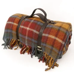 Tweedmill textiles Picknickfiltar|Picknickfilt för äventyret -Antique Buchanan/Brown, 145 x 183 cm