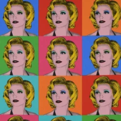 Gardintyger Mönstrade|Pop art woman tyg
