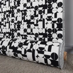 Nordisk Textil Mönstrade Möbeltyger|Pop vit-svart gobelängtyg
