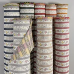Nordisk Textil Randiga Möbeltyger|Mönstrade Möbeltyger|Portugal marinblå randigt stiltyg för möbelklädsel