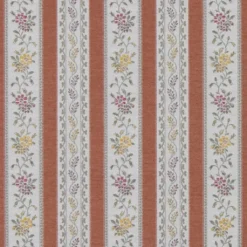 Nordisk Textil Randiga Möbeltyger|Mönstrade Möbeltyger|Portugal terrakotta randigt stiltyg för möbelklädsel