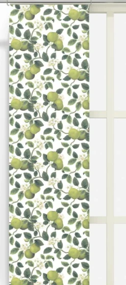 Arvidssons textil Panelgardiner|Äppellycka grön panelgardiner