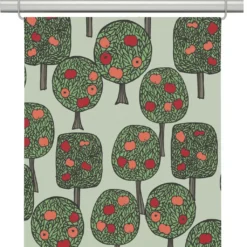 Arvidssons textil Panelgardiner|Äppelskogen grön panelgardin