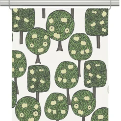 Arvidssons textil Panelgardiner|Äppelskogen ljusgrön panelgardiner