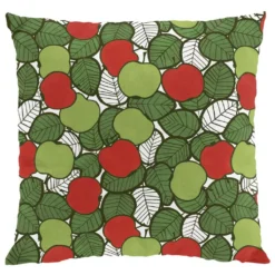 Arvidssons textil Mönstrade Kuddfodral|Päppel röd-grön kuddfodral