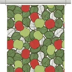 Arvidssons textil Panelgardiner|Päppel röd-grön panelgardiner