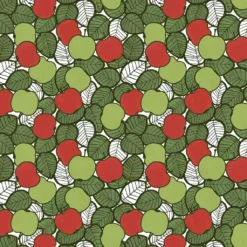 Arvidssons textil Gardintyger Mönstrade|Arvidssons Textil|Päppel röd-grön tyg
