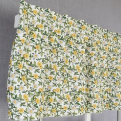 Arvidssons textil Gardinkappor Mönstrade|Rea Gardiner|Prästkrage gul gardinkappa metervara