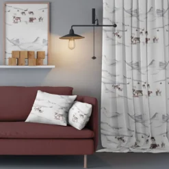 Arvidssons textil Gardiner Mönstrade|Julgardiner|Renfjället gardiner