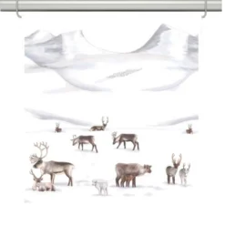 Arvidssons textil Julgardiner|Panelgardiner|Renfjället vit panelgardiner