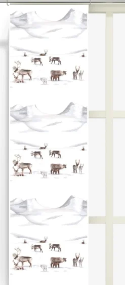 Arvidssons textil Julgardiner|Panelgardiner|Renfjället vit panelgardiner