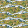 Arvidssons textil Gardintyger Mönstrade|Arvidssons Textil|Renvandring grön tyg