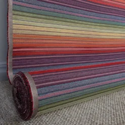 Randiga Möbeltyger|Mönstrade Möbeltyger|Retro stripes randigt multifärgat gobelängtyg