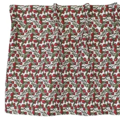 Arvidssons textil Gardinkappor Mönstrade|Rea Gardiner|Ris röd-grön gardinkappa metervara