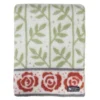 Kerstin Landström Design Ullfiltar|Rosengård grön-röd ullfilt 130x180cm -